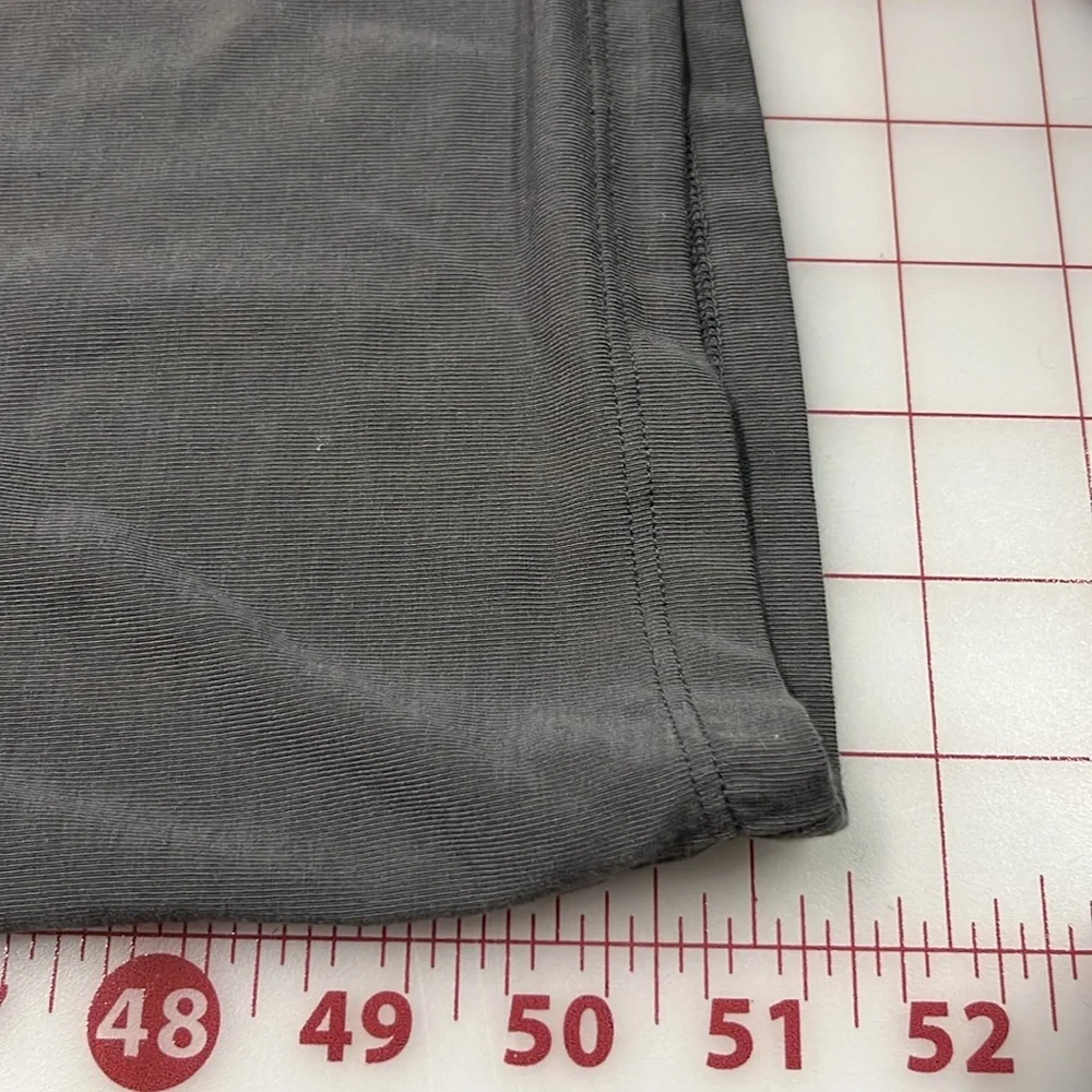 ARITZIA WILFRED Market Jumpsuit Grey Crop Wide-Leg Straight Neck Jersey Knit XL - Picture 16 of 16